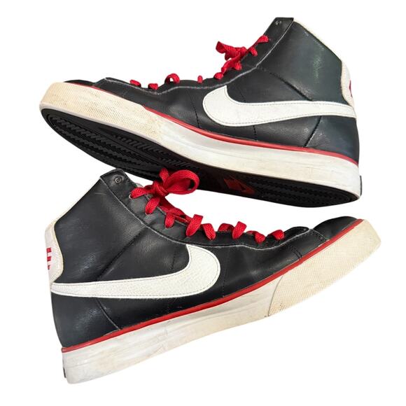 Nike Other - Nike Blazer Mid High Top Black Red White Sneakers Men’s 9 / 537101-036